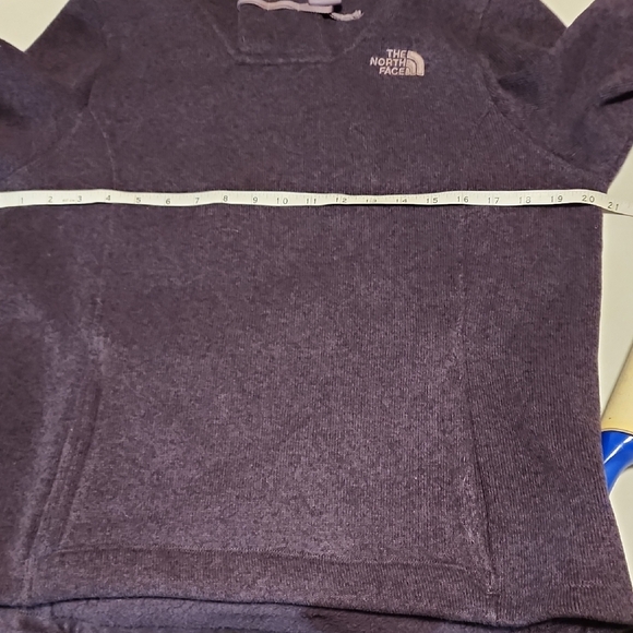 The North Face Unique Heathered Purple Knit Hoodie In Med - Picture 4 of 6